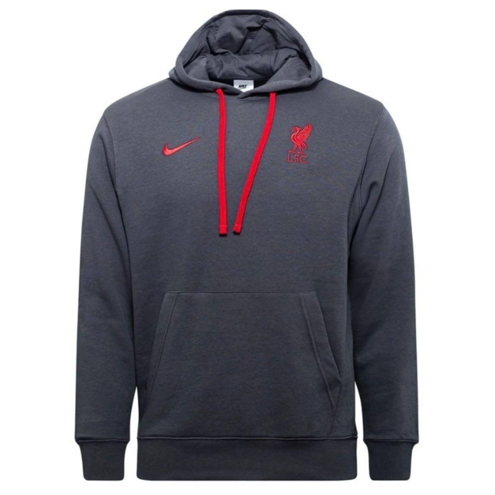 Nike Liverpool FC Club Fleece Men's Pullover Hoodie in Anthracite Size S